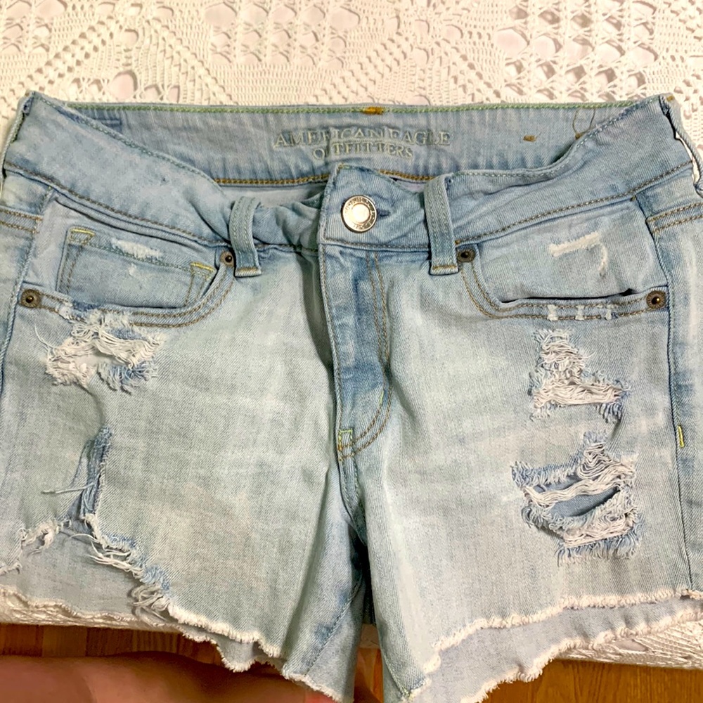 American Eagle Ripped Denim Shorts